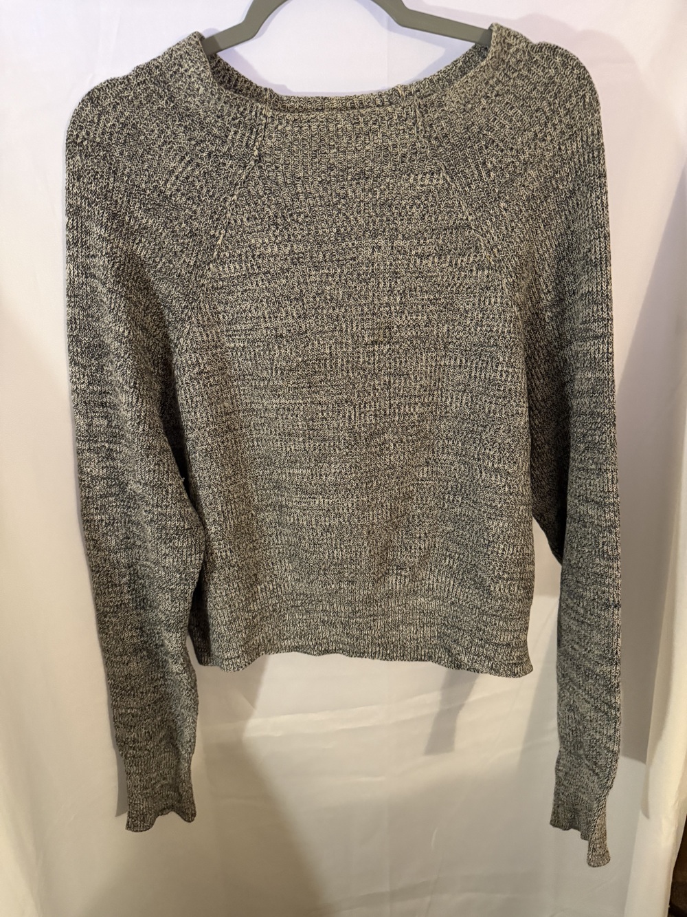 Free People Too Good Mock Neck Sweater Women's Gray Marled Pullover Size Small
